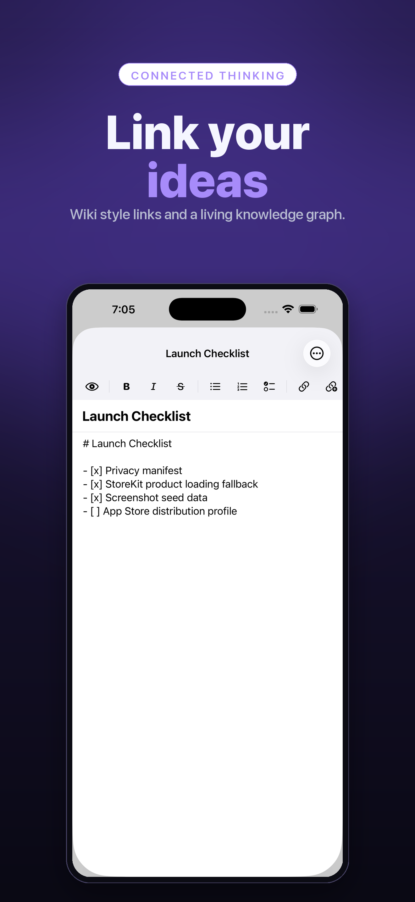 Linking notes in Loom
